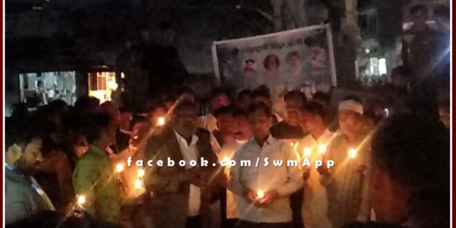 Tribute paid to the dead in Kota accident in chauth ka barwara Sawai Madhopur