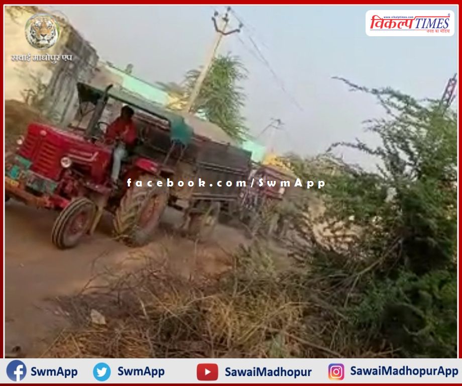 Illegal gravel-fill vehicles running indiscriminately on the roads of Malarna Dungar