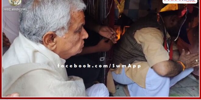 MP Dr. Kirodilal Meena reached Shivad and visited Amareshwar Mahadev