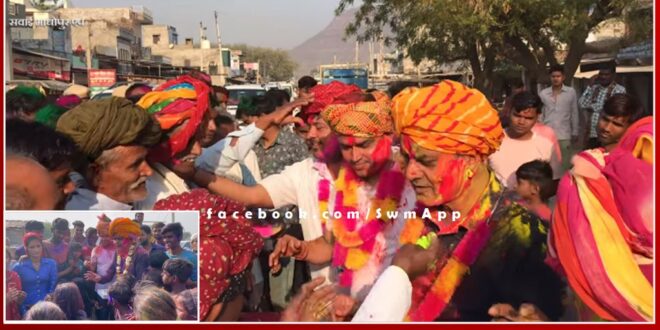 MP Sukhbir Singh Jaunapuria reached among the public to celebrate Holi in khandar