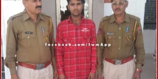 One accused arrested with of illegal desi liquor in khandar sawai madhopur