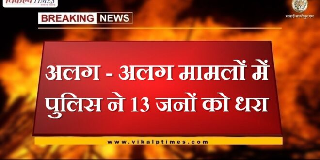 Police arrested 13 Accused in sawai madhopur