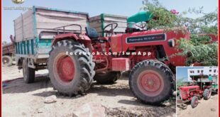 Seized two tractor-trolleys transporting illegal gravel in sawai madhopur