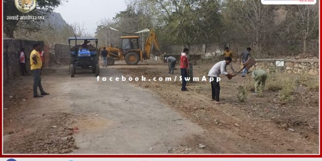Sevarthi Brigade did Shramdaan in Mokshadham located in the old city in sawai madhopur