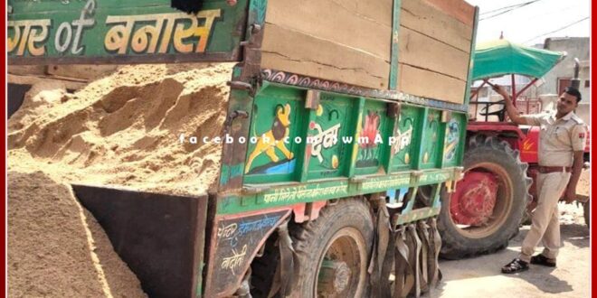 police confiscated 2 tractor-trolleys transporting illegal gravel in bonli