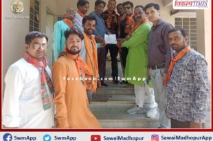 BJP protests against power cut in sawai madhopur