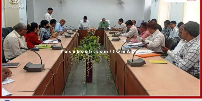 In the weekly review meeting, the ADM gave necessary guidelines to the officers in sawai madhopur