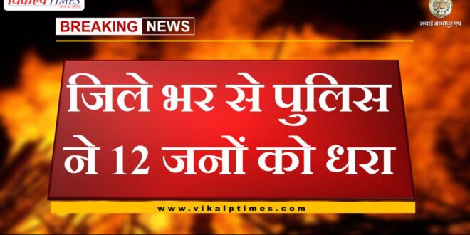 Police arrested 12 accused in sawai madhopur