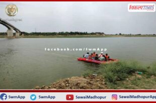 Youth jumped in Chambal river by climbing railing from Pali Bridge in khandar