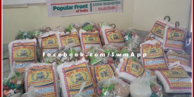 food kit distribution to the needy in the month of ramadan in sawai madhopur