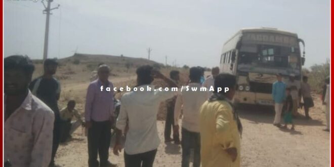 private passenger bus came in the grip of current, 3 bus riders died in the accident, 8 people seriously injured in jaisalmer