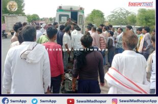 Bike riding teacher dies due to pickup's collision in sawai madhopur