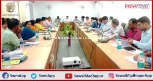 Divisional Commissioner Sanwarmal Verma reviewed the flagship schemes and development works in sawai madhopur