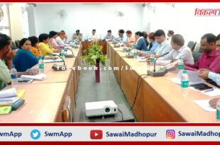 Divisional Commissioner Sanwarmal Verma reviewed the flagship schemes and development works in sawai madhopur