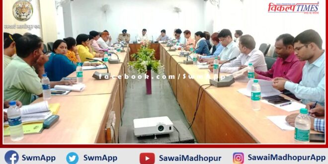 Divisional Commissioner Sanwarmal Verma reviewed the flagship schemes and development works in sawai madhopur
