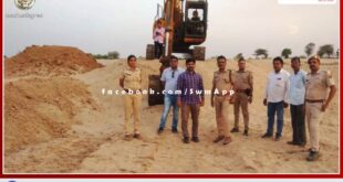 Escalator machine seized for illegal mining, fined three and a half lakhs in chauth ka barwara