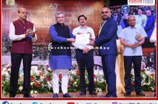 Manraj Meena of Sawai madhopur honored with National Award