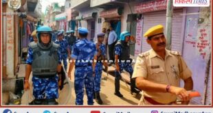 Rapid Action Force did flag march in Bamanwas