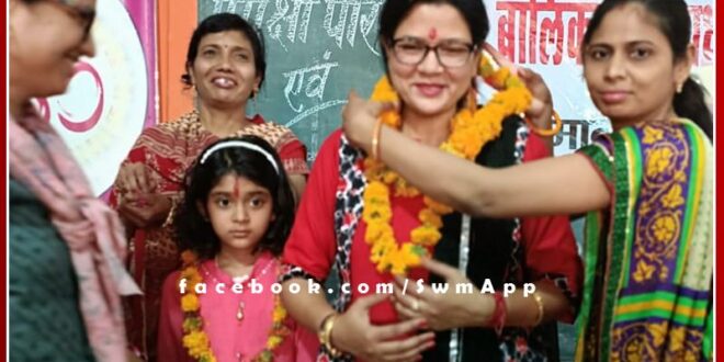 Sudha Toshniwal celebrated birthday with school family in sawai madhopur