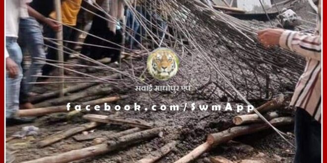 Three laborers died, 5 workers injured due to collapse of under construction roof in Devnarayan temple complex in gangapur city