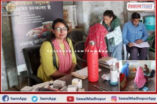 Vaccination of children and pregnant women on Mother-Child Health and Nutrition Day in sawai madhopur