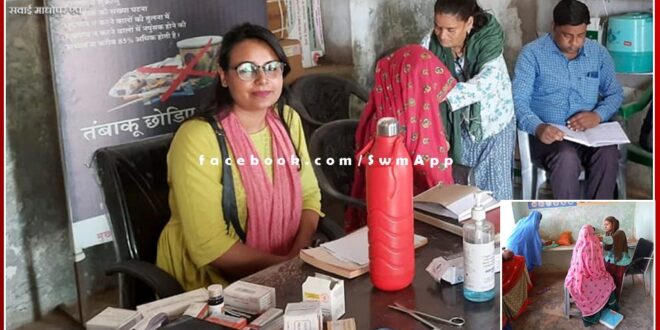 Vaccination of children and pregnant women on Mother-Child Health and Nutrition Day in sawai madhopur