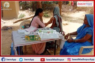 Vaccination sessions were organized on Mother, Child Health and Nutrition Day in sawai madhopur