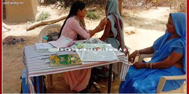 Vaccination sessions were organized on Mother, Child Health and Nutrition Day in sawai madhopur