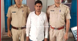 Wanted accused arrested in gravel theft case in bonli sawai madhopur