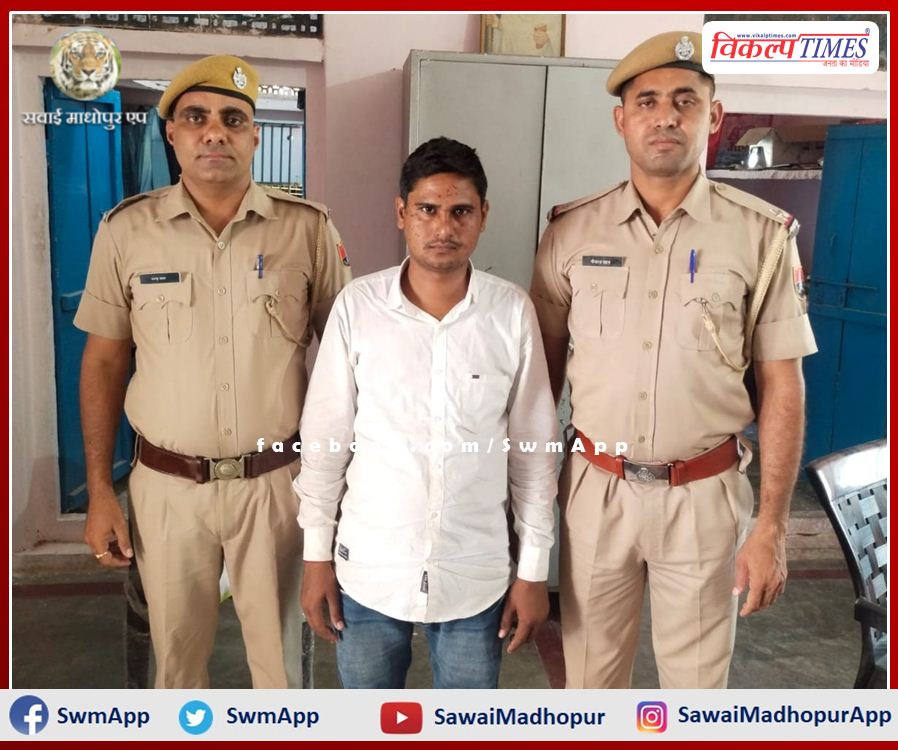 Wanted accused arrested in gravel theft case in bonli sawai madhopur