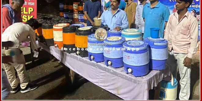 Watan Foundation did water service for police recruitment candidates in sawai madhopur