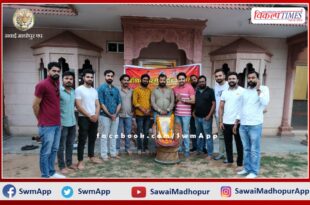 Wreaths were paid on the statue of Maharana Pratap in sawai madhopur