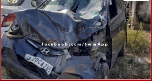 horrific road accident in deoli-uniyara Tonk, car rider one died in accident