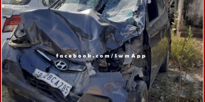 horrific road accident in deoli-uniyara Tonk, car rider one died in accident