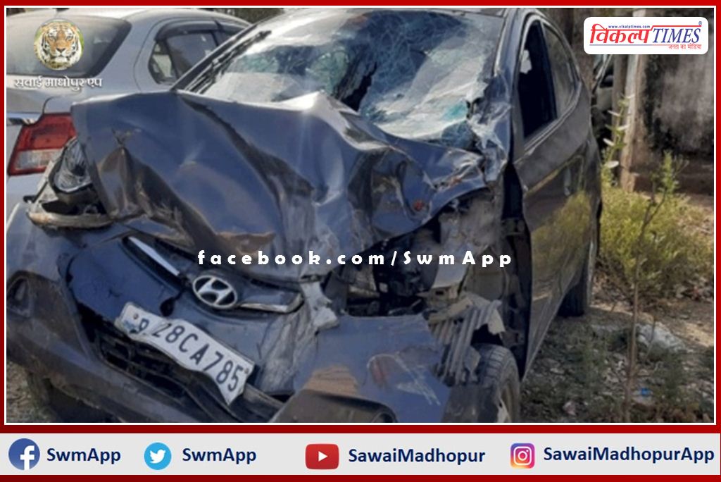 horrific road accident in deoli-uniyara Tonk, car rider one died in accident