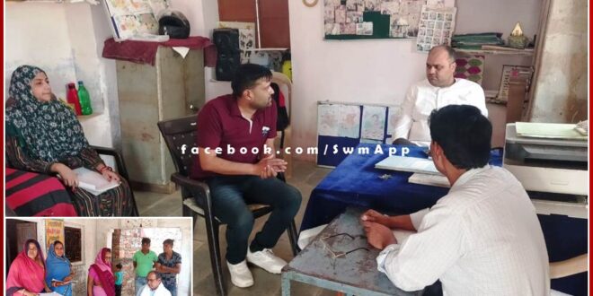 subdivision officers did surprise inspection of Anganwadi centers in sawai madhopur
