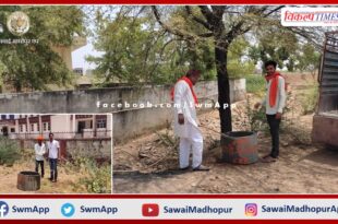 water pots for animals and birds in sawai madhopur