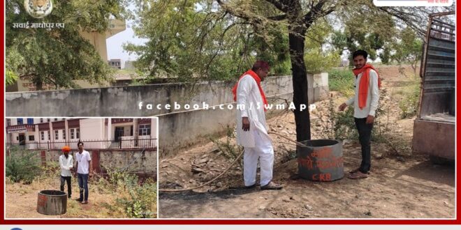 water pots for animals and birds in sawai madhopur