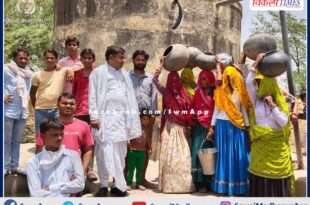Angry women protested against drinking water problem in sawai madhopur