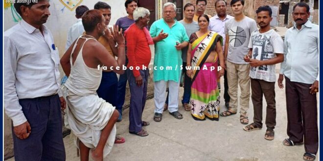 BJP District President Bharatlal Mathuria took stock of water problems in the wards in sawai madhopur