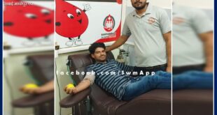 Blood donation camp organized in sawai madhopur
