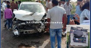 Collision between Bolero and car in sawai madhopur