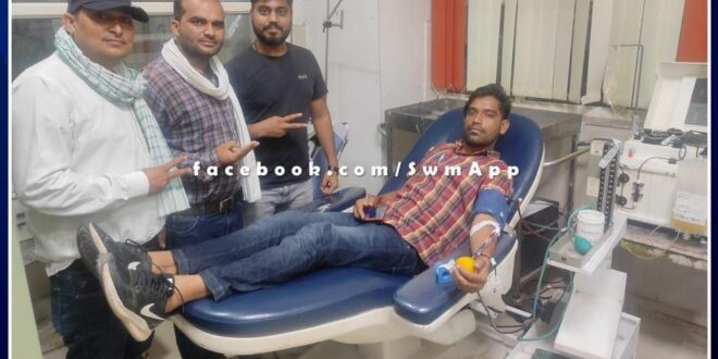 Netram Meena saved the life of a young man by donating SDP for the 11th time in jaipur rajasthan