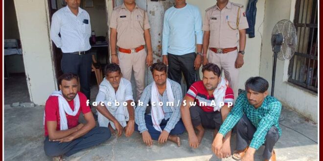 Police arrested five accused of attacking police constable and two tractor-trolleys seized in sawai madhopur