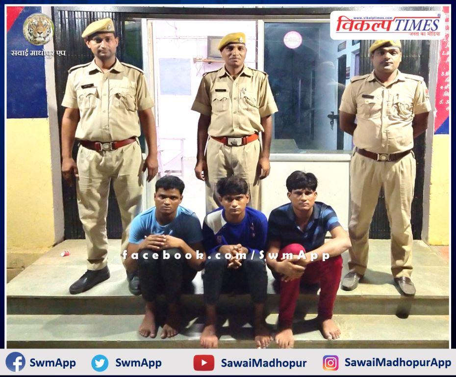 Police arrested vicious accused of temple theft in malarna dungar sawai madhopur