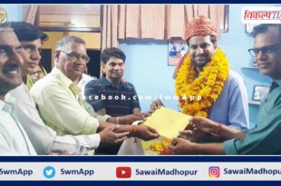 Rachit Gupta selected in IAS welcomed sawai madhopur