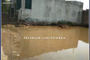 Sewerage chamber spilled in light rain in sawai madhopur