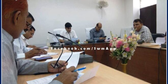 Weekly review meeting of essential services held in sawai madhopur