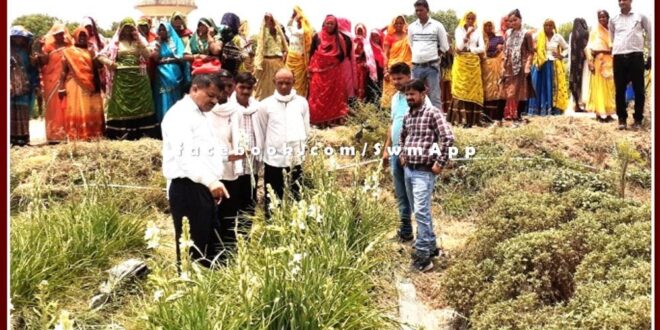 Women farmers were given a tour of Center of Excellence in Flowers in sawai madhopur