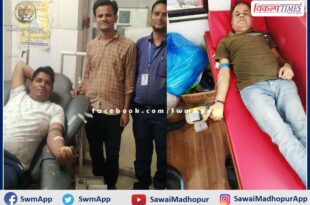 donated life by donating blood in sawai madhopur